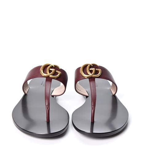 gucci burgundy sandals|Gucci unisex sandals.